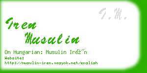 iren musulin business card